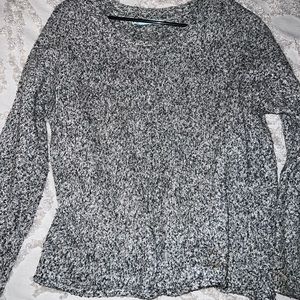 grey and white sweater